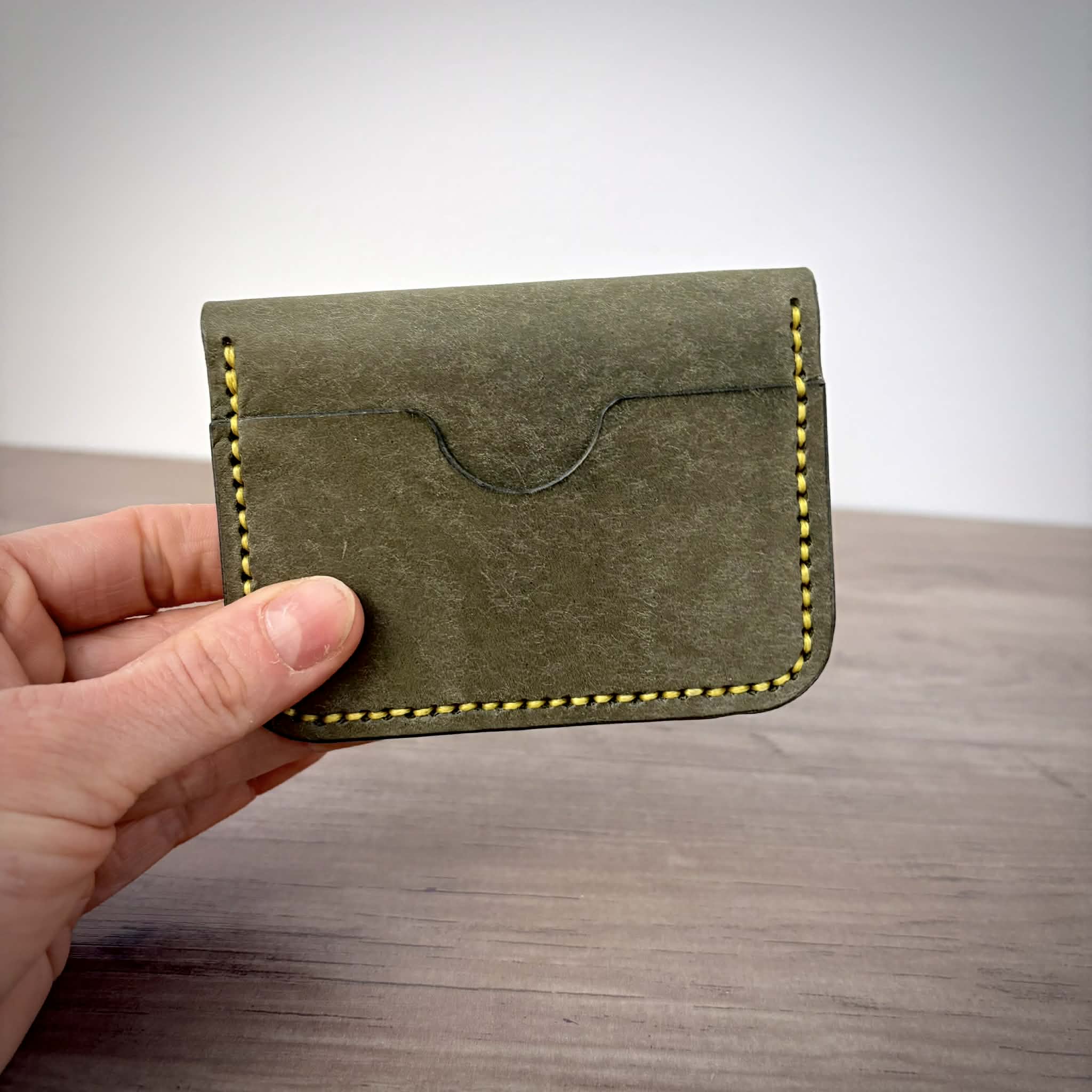 Leather Bifold Wallet – Minimalist Design | Sage