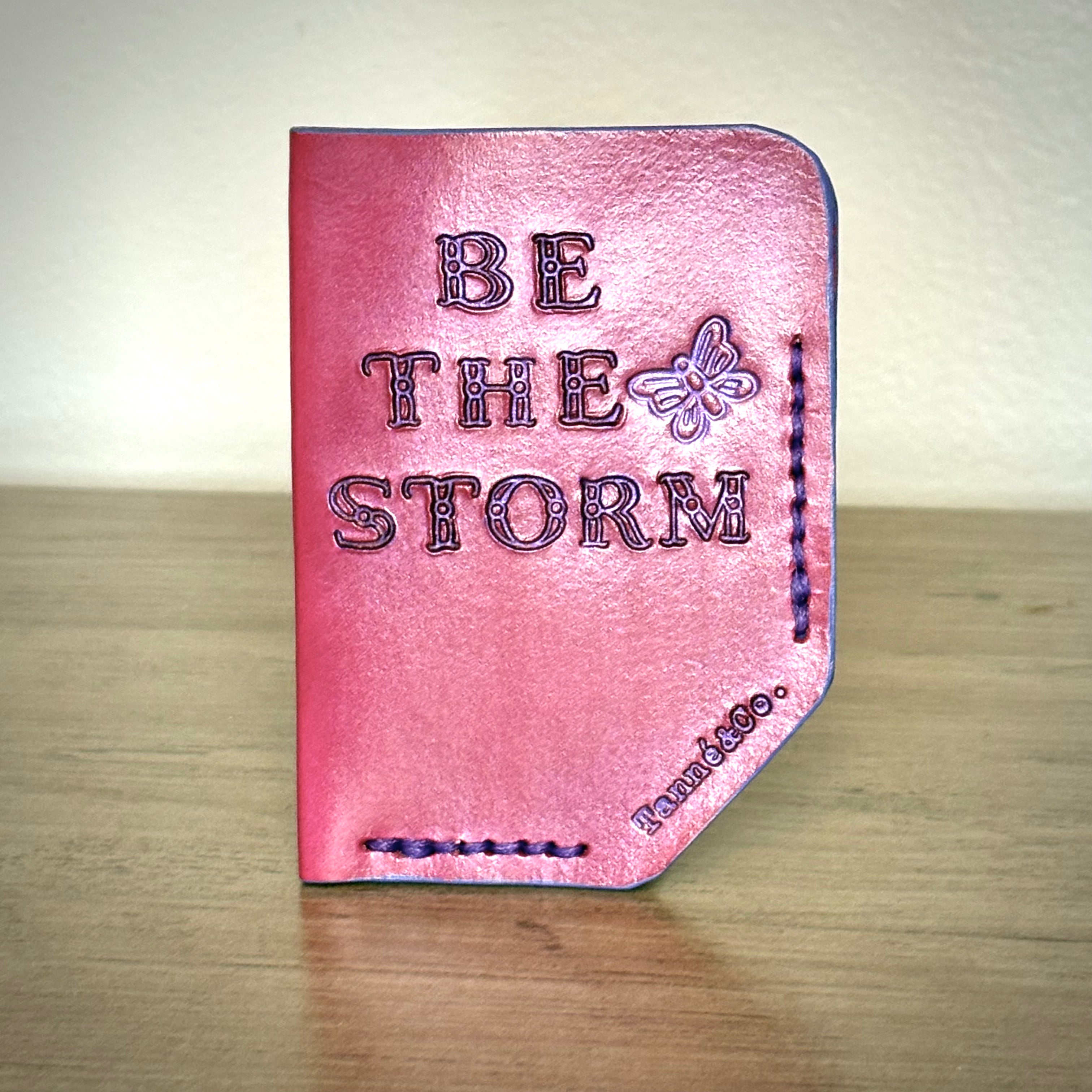 Leather Card Holder – Minimalist Single Pocket | Be The Storm