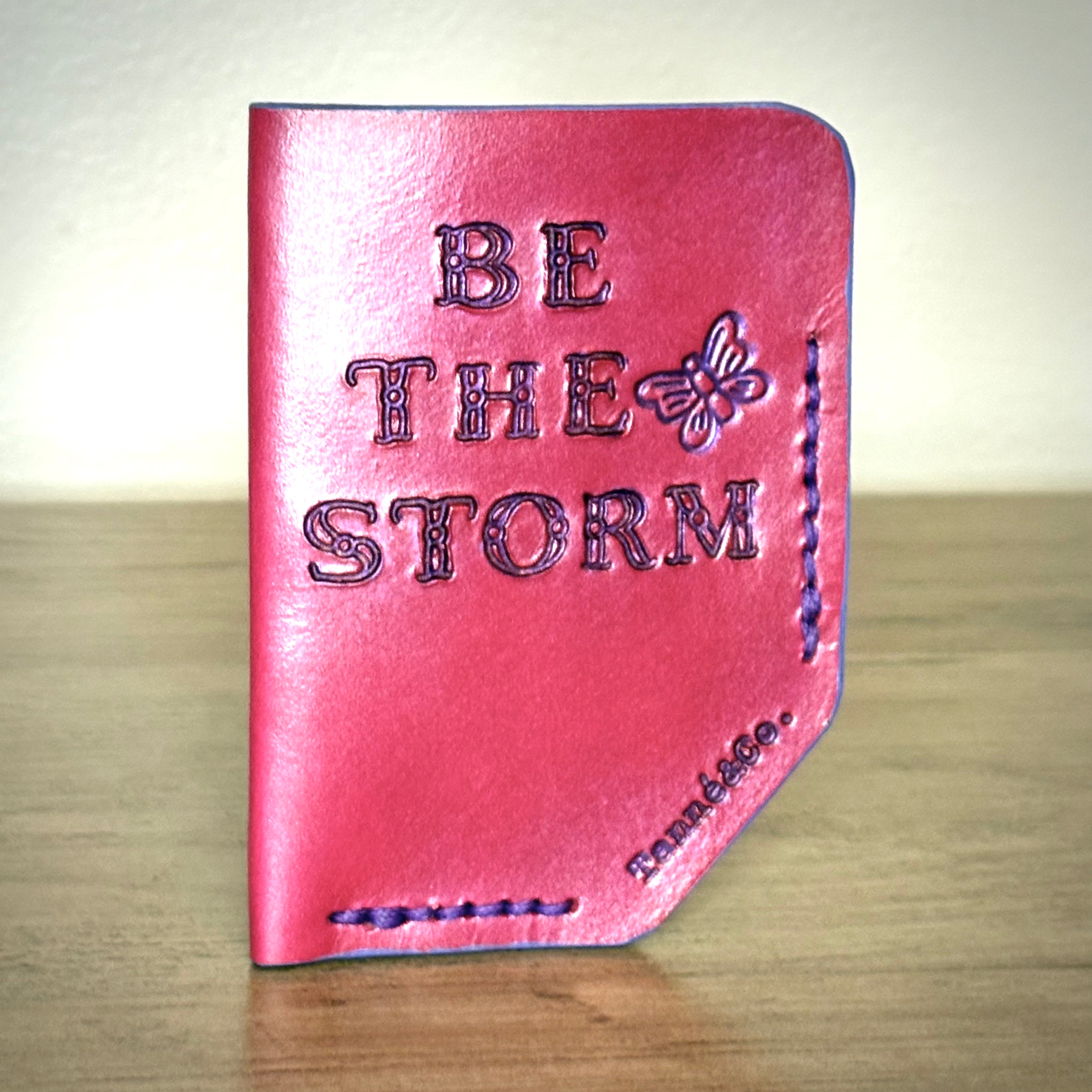 Leather Card Holder – Minimalist Single Pocket | Be The Storm