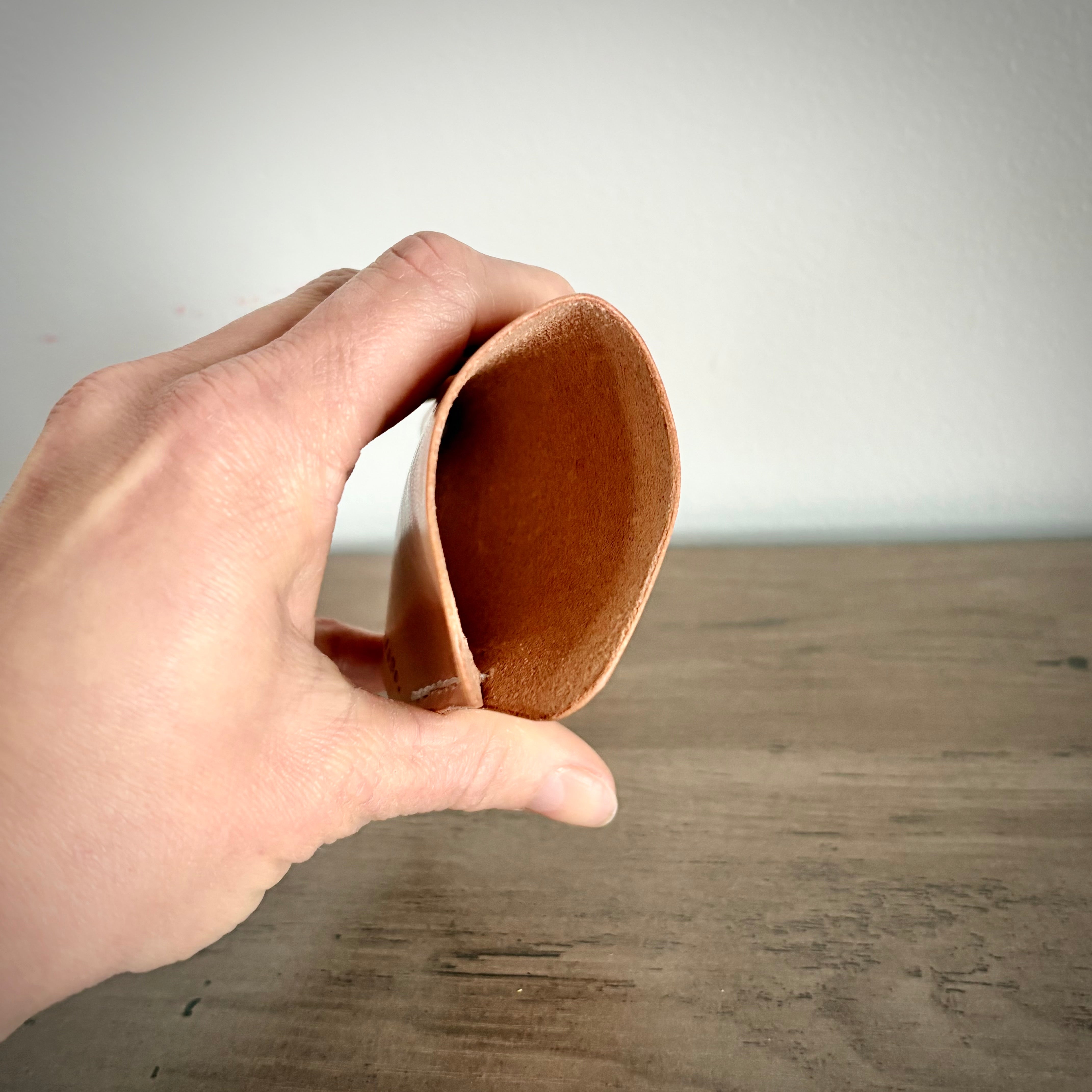 Porte-cartes en cuir – Poche unique | Naturel