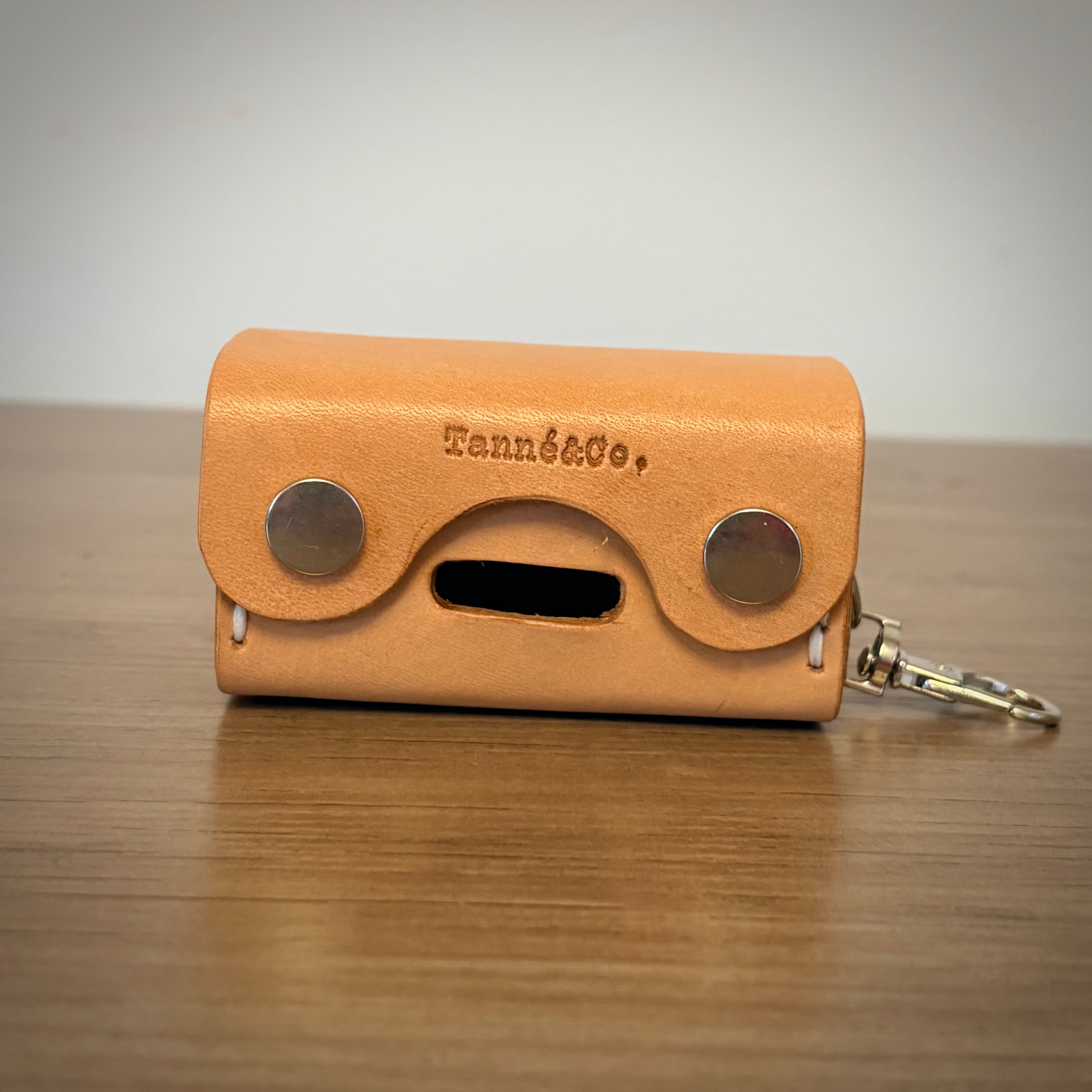 Leather Waste Bag Carrier - Handcrafted Design | Natural