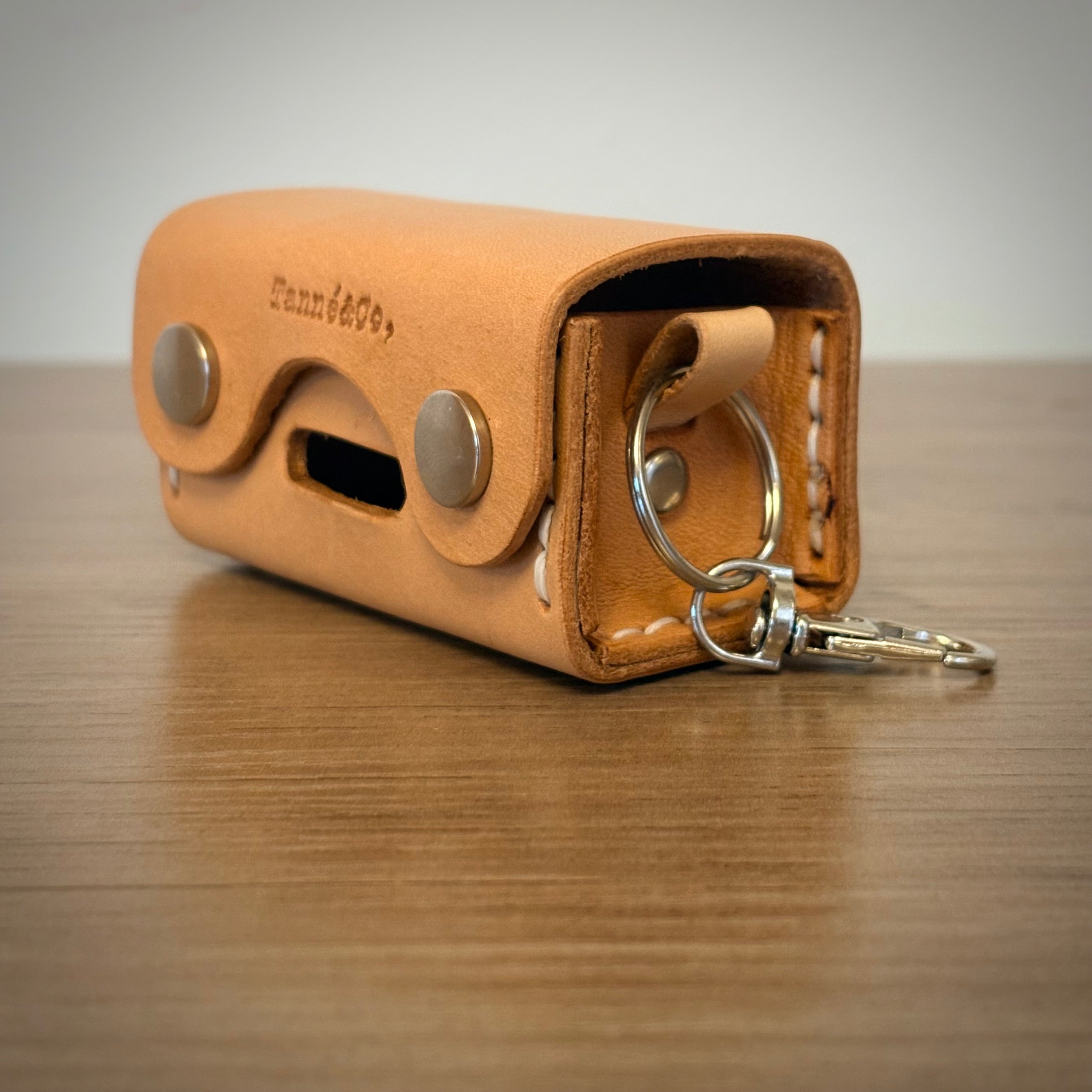 Leather Waste Bag Carrier - Handcrafted Design | Natural