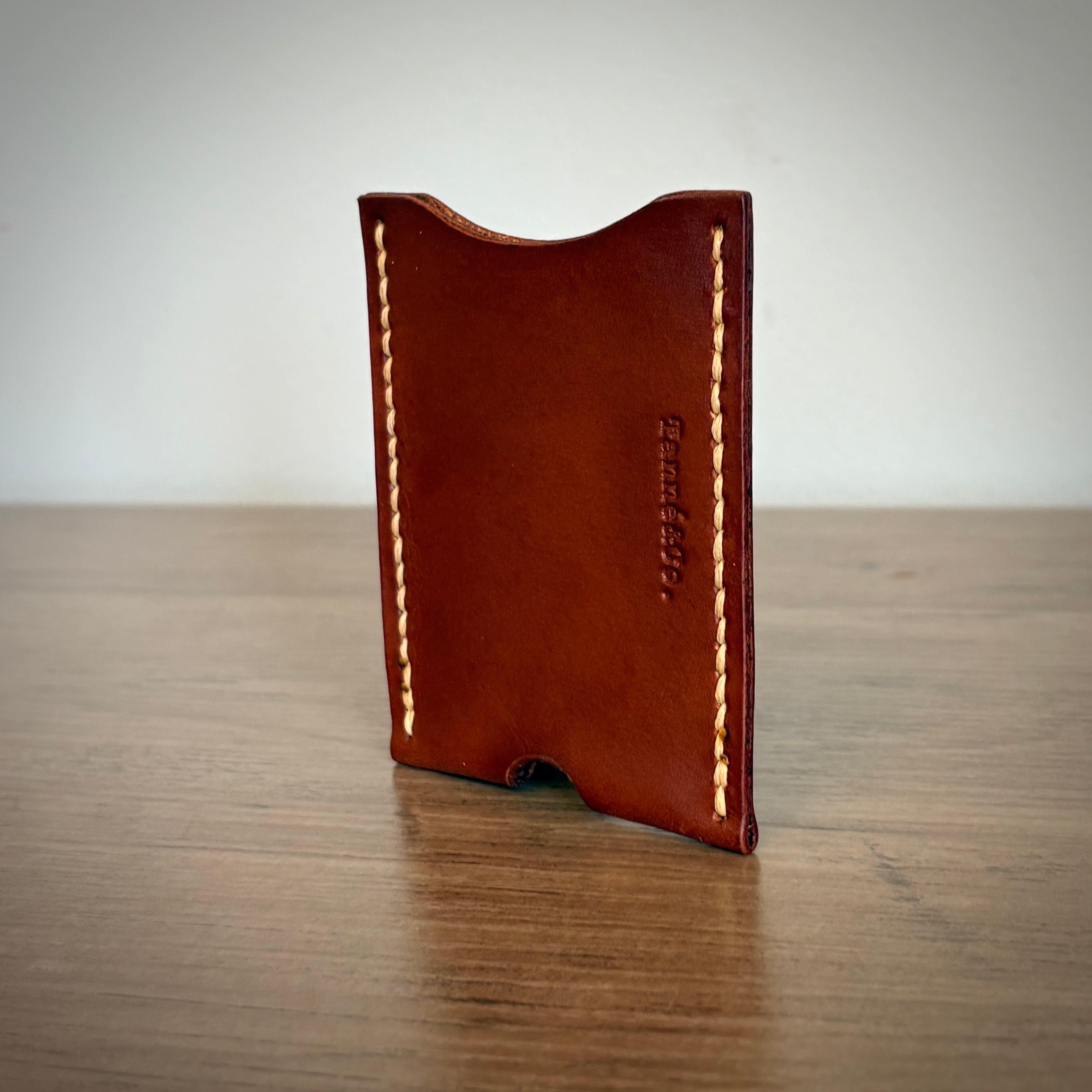Porte-cartes en cuir – Modèle à une poche | Brun