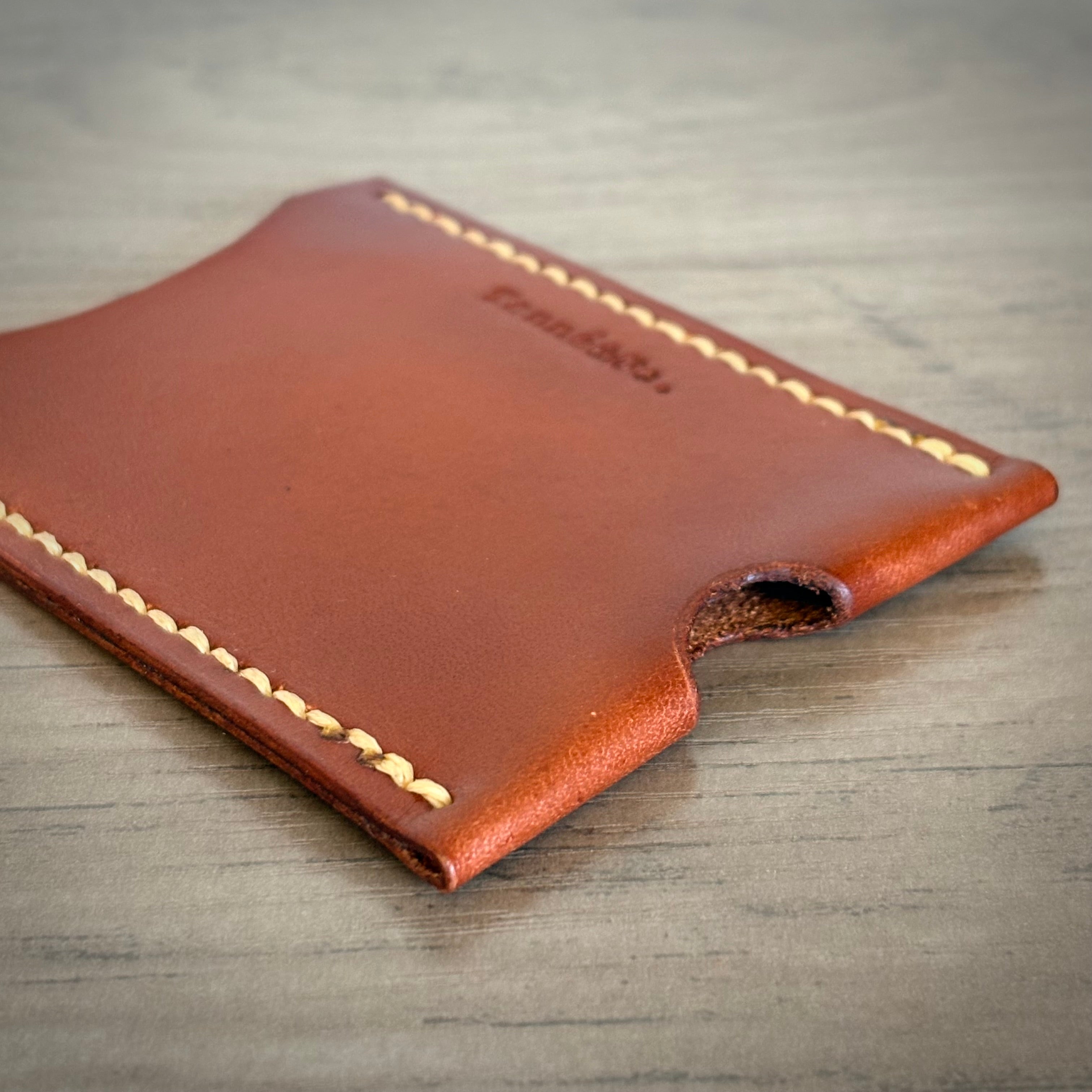 Porte-cartes en cuir – Modèle à une poche | Brun
