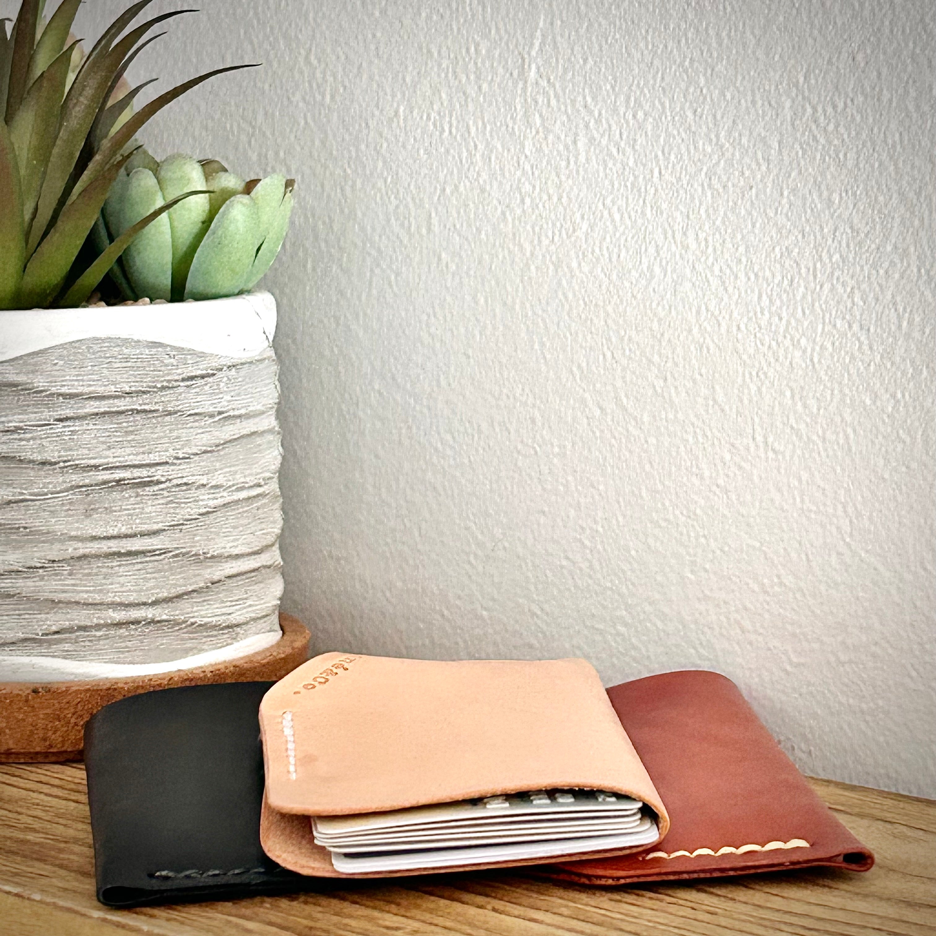 Porte-cartes en cuir – Poche unique | Naturel
