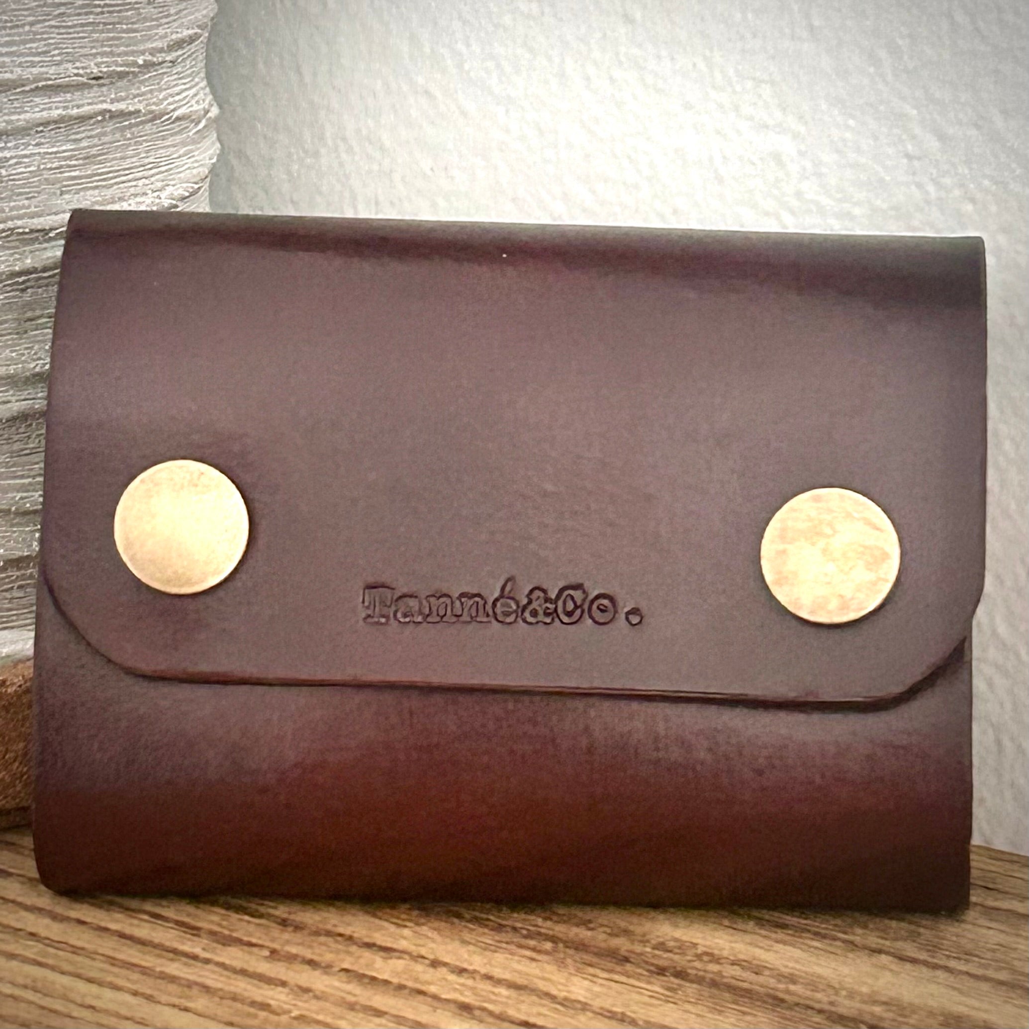 Leather Card Holder – Open-Edged Single Pocket | Brown