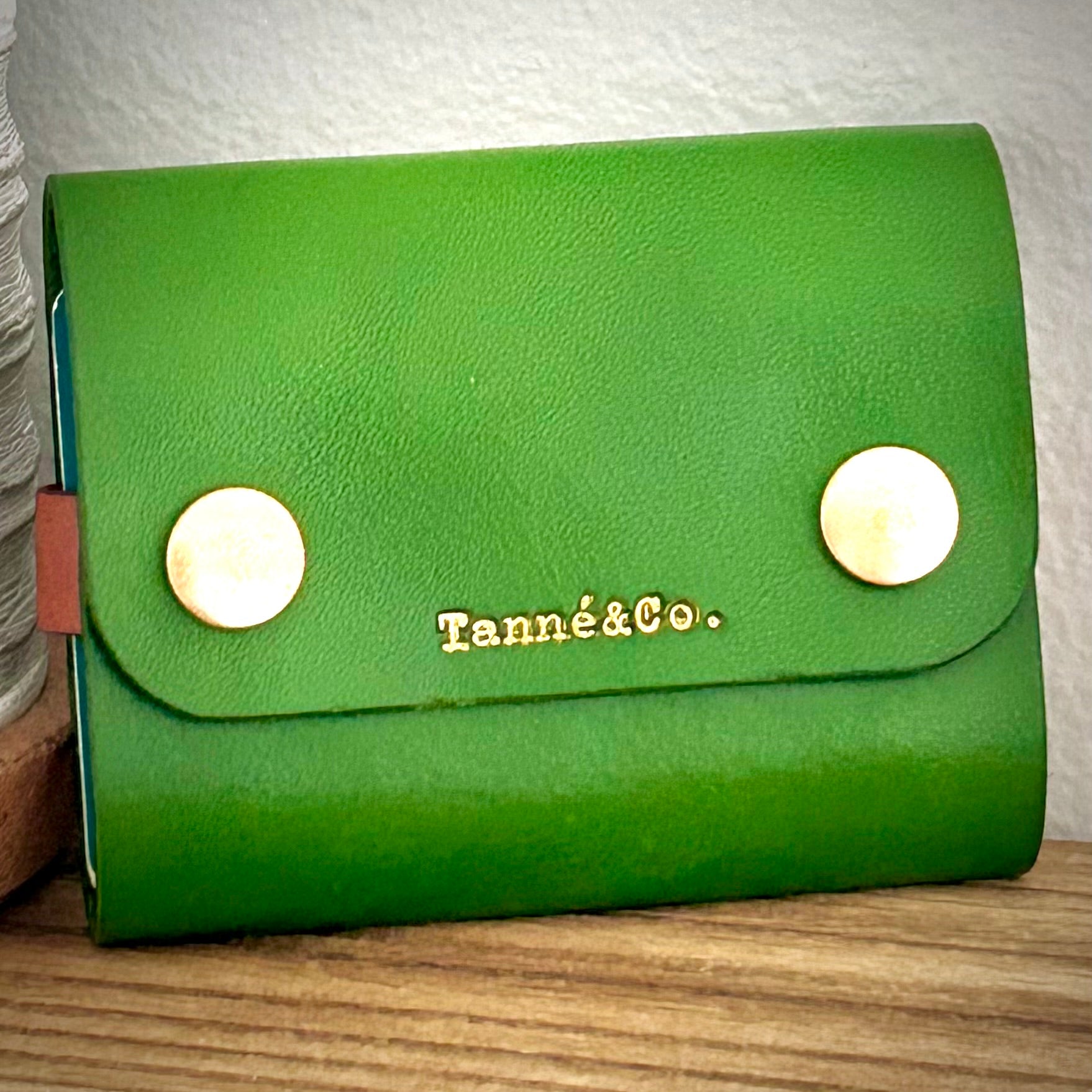 Leather Card Holder – Open-Edged Single Pocket | Green