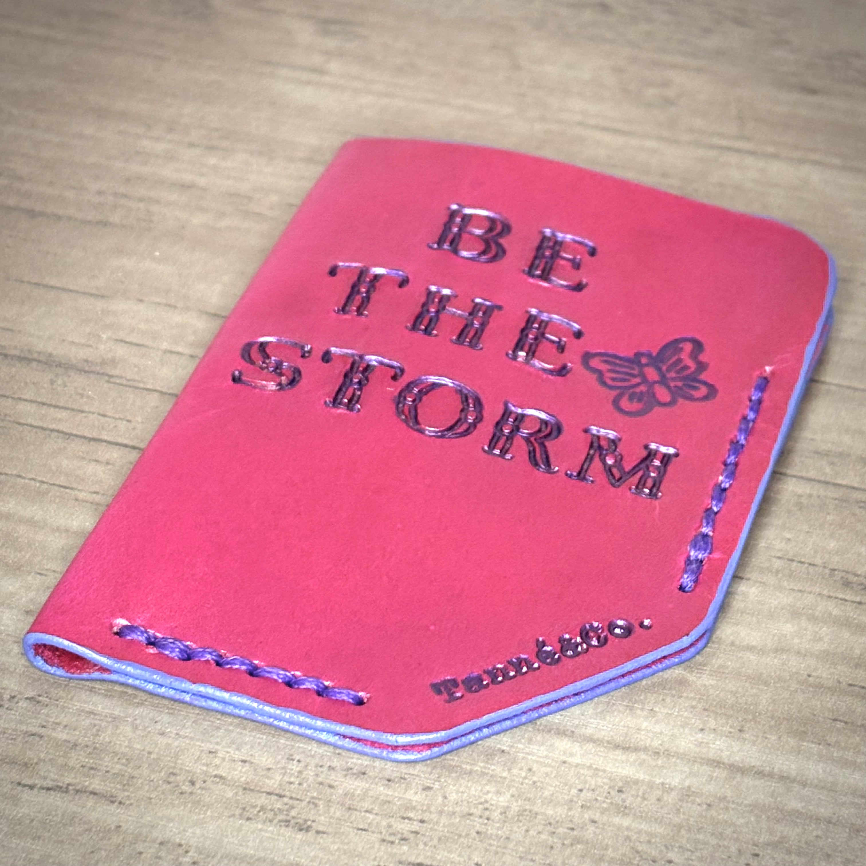 Leather Card Holder – Minimalist Single Pocket | Be The Storm