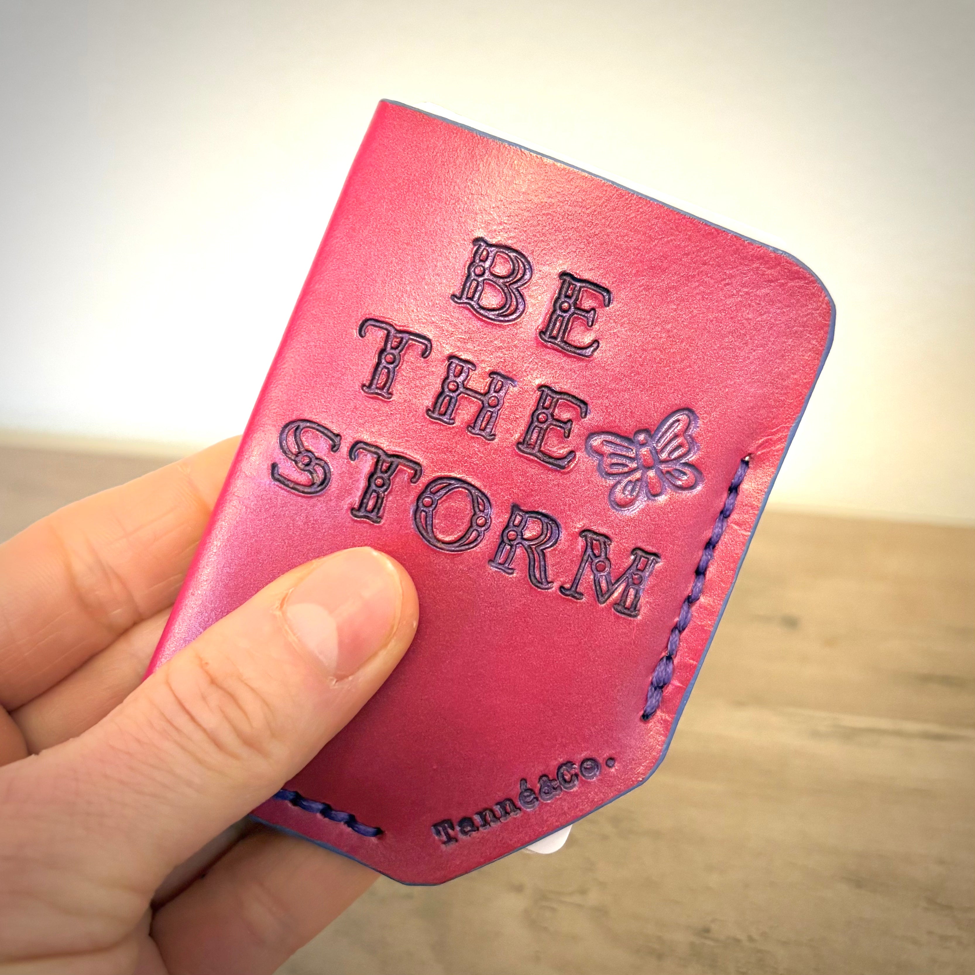 Leather Card Holder – Minimalist Single Pocket | Be The Storm