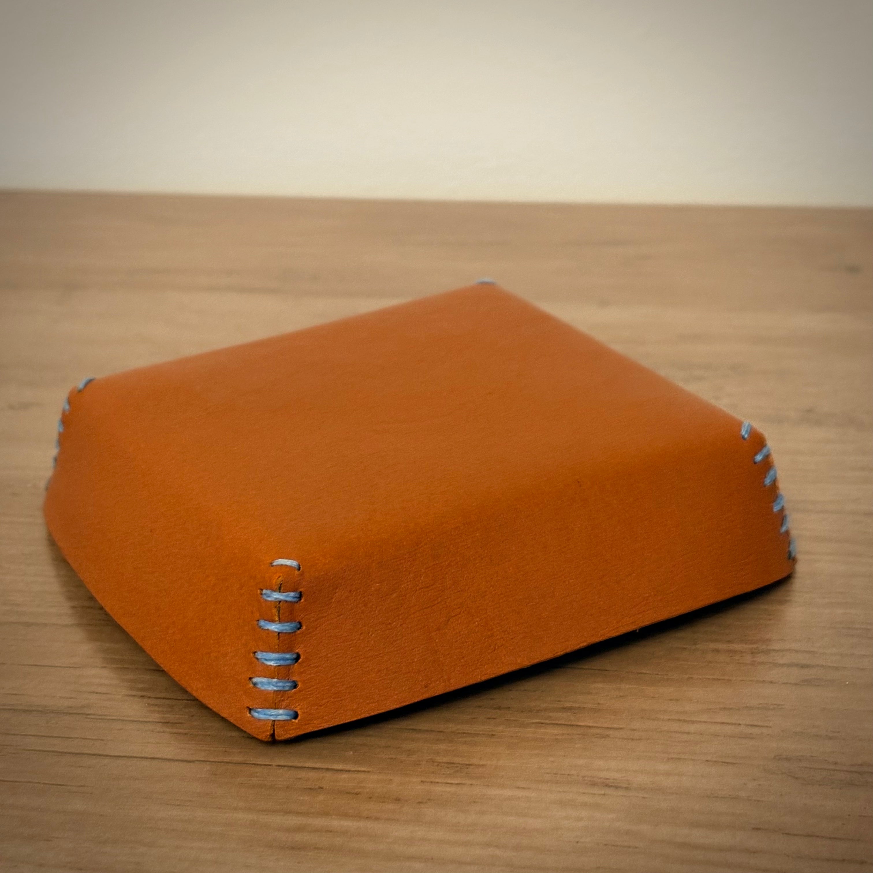 Leather Tray – Handcrafted Double-Layer Design | Ocean Patina Edition