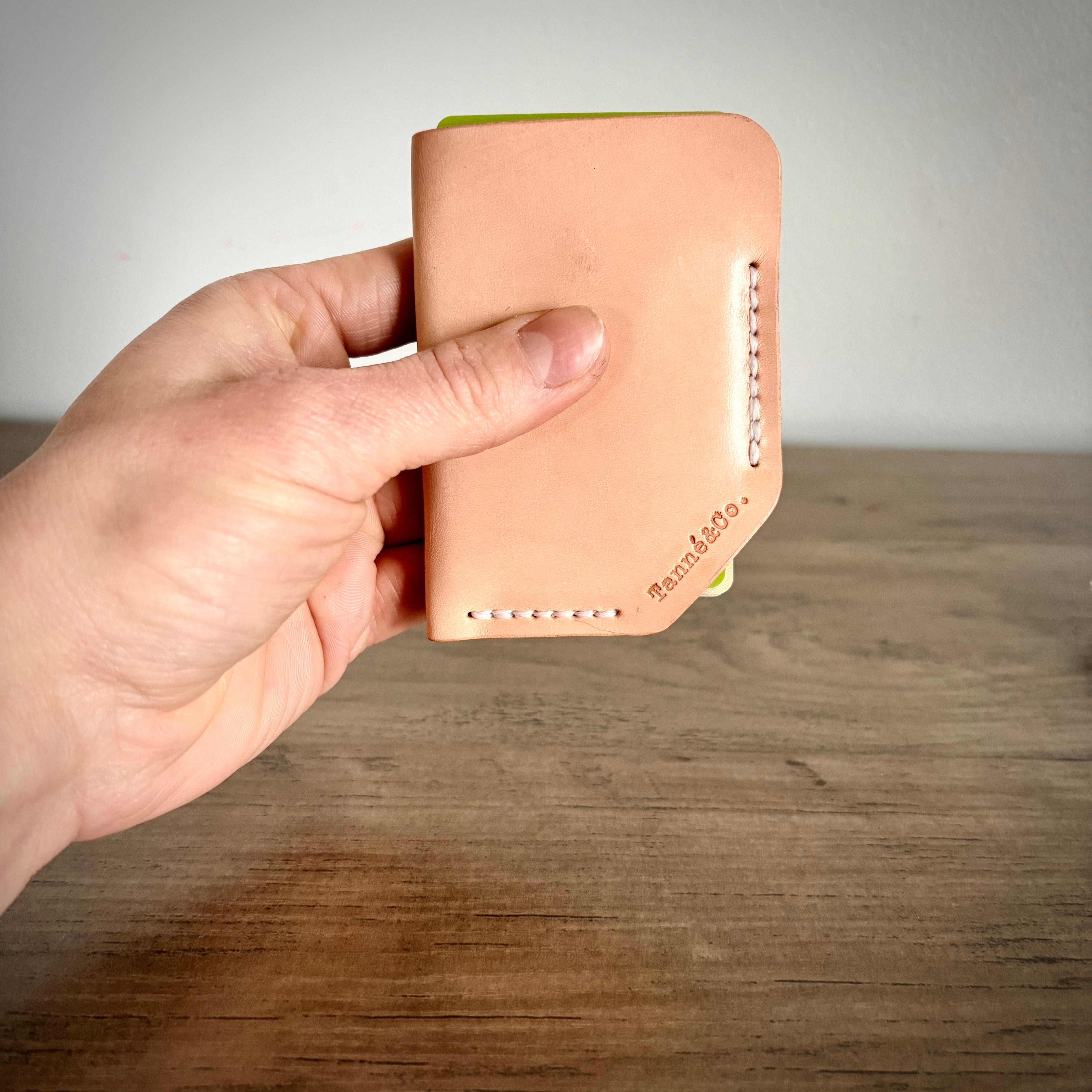 Porte-cartes en cuir – Poche unique | Naturel