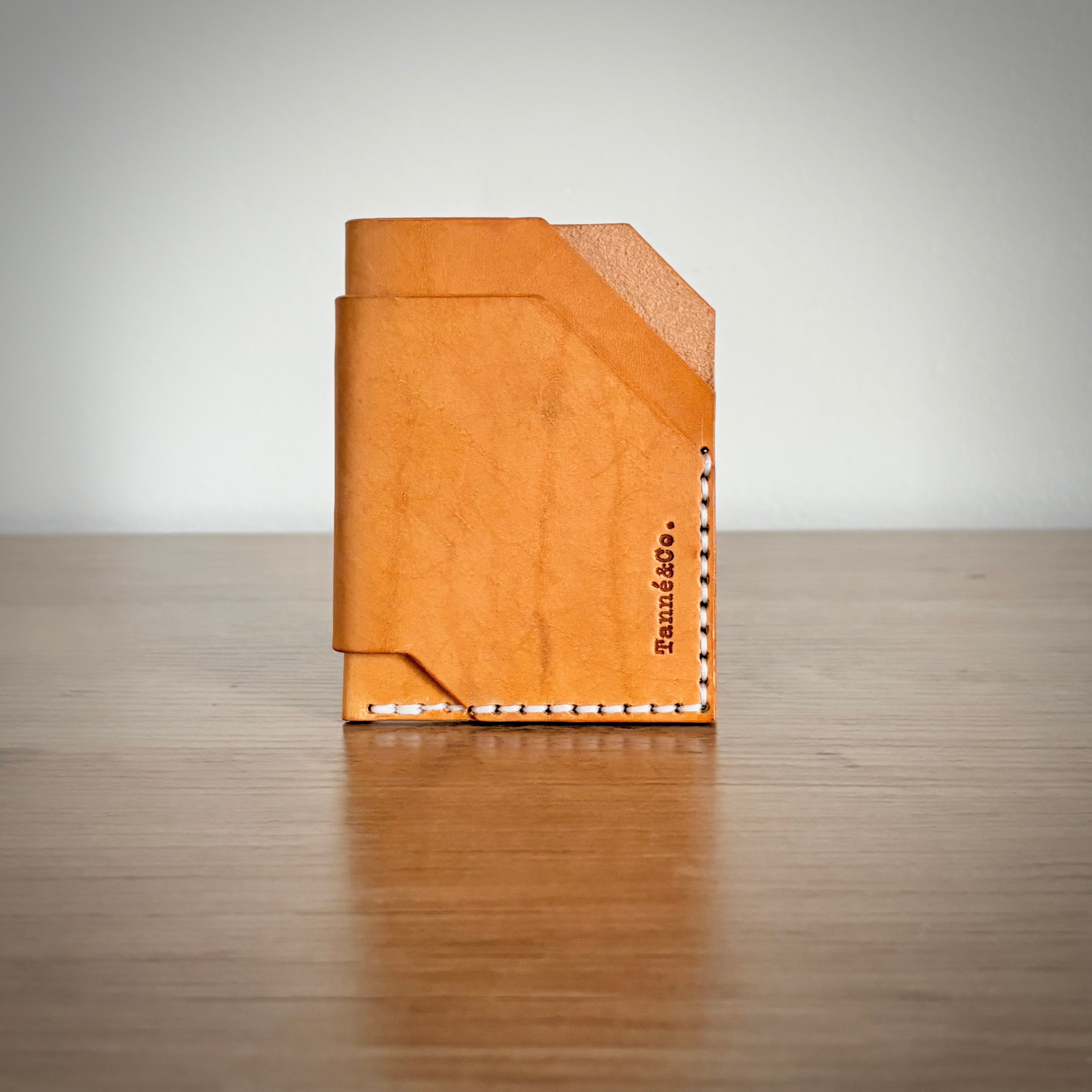 Leather Card Holder – Minimalist Triple Pocket | Tan