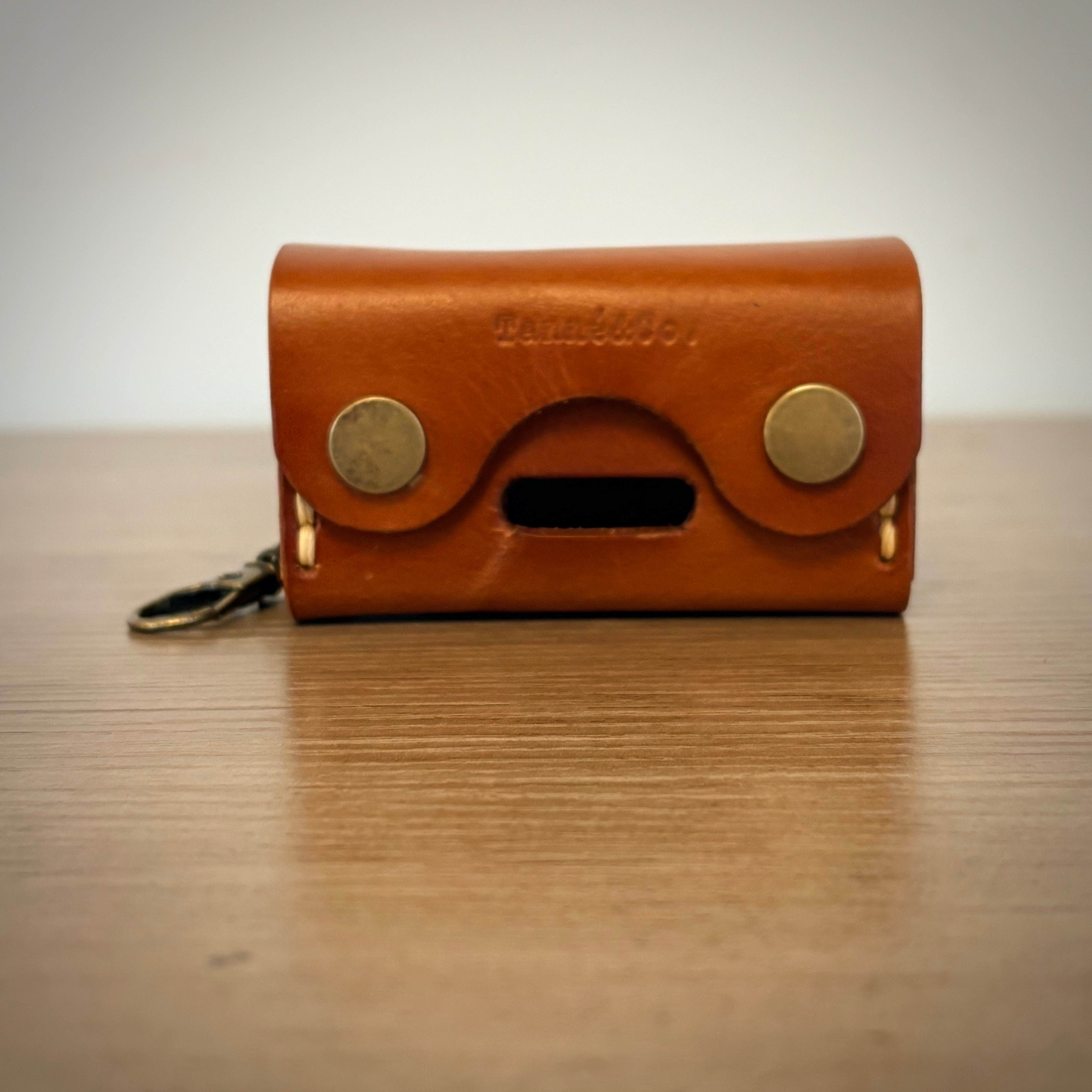 Leather Waste Bag Carrier  -  Handcrafted Design | Brown