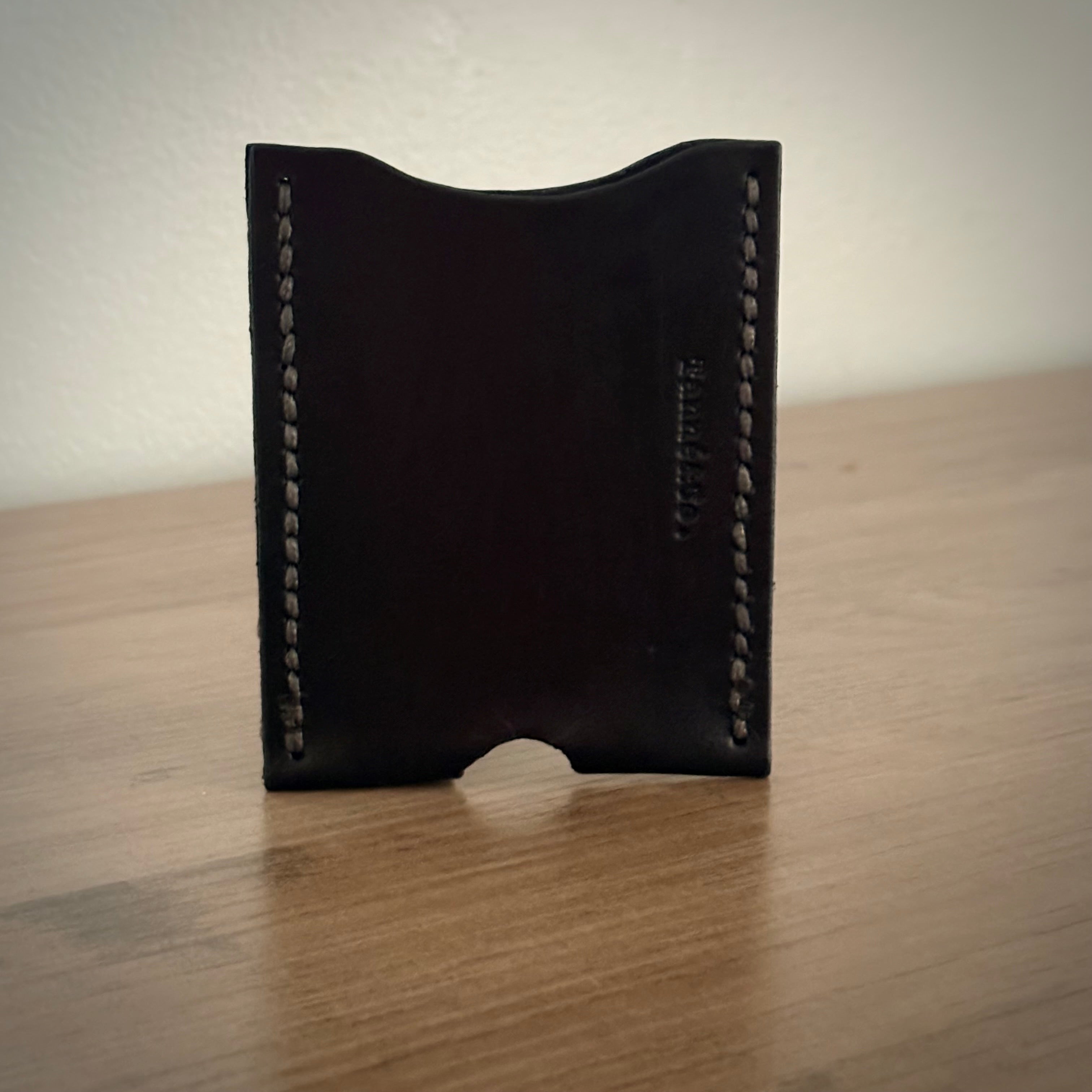 Leather Card Holder – Single Pocket Design | Black