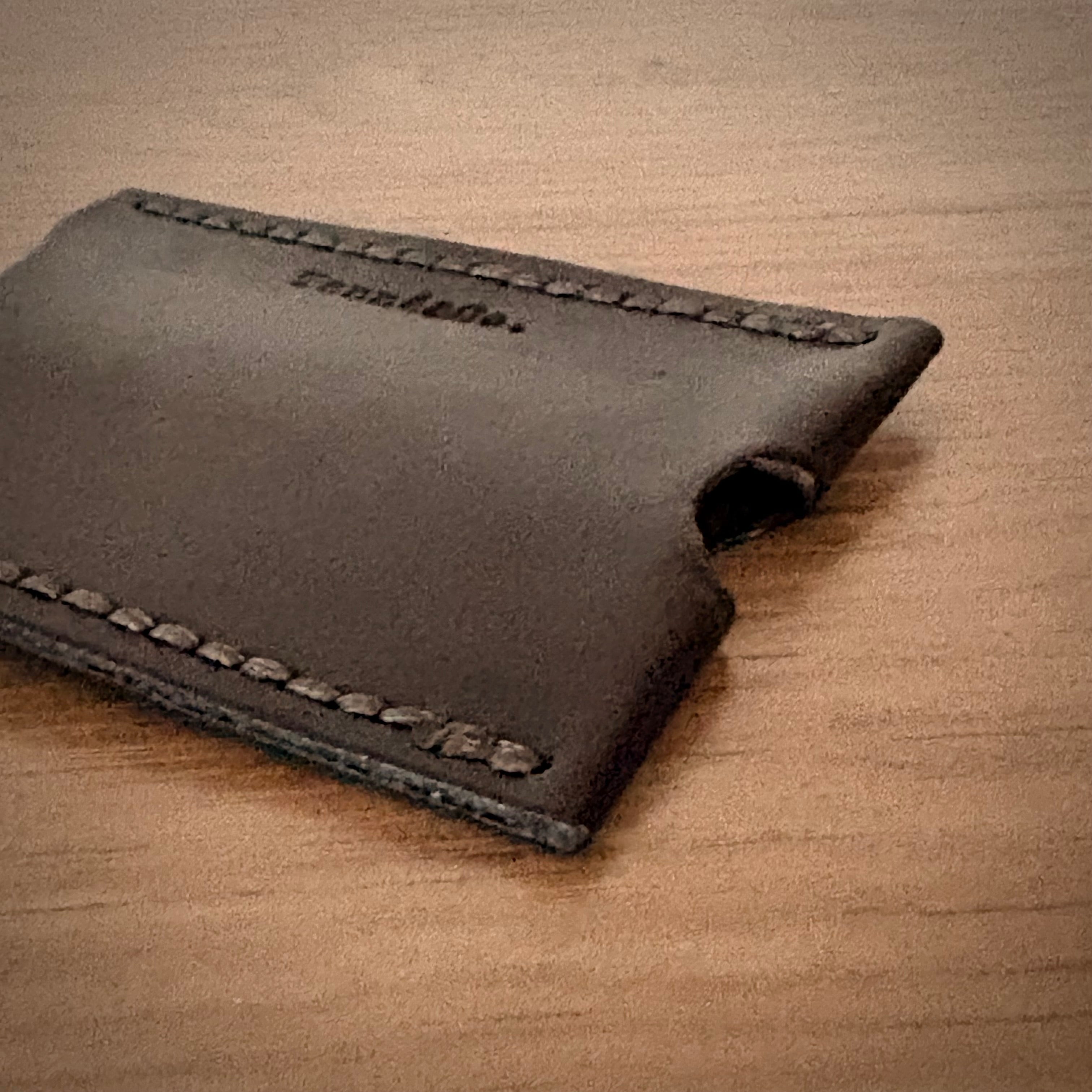 Porte-cartes en cuir – Modèle à une poche | Noir