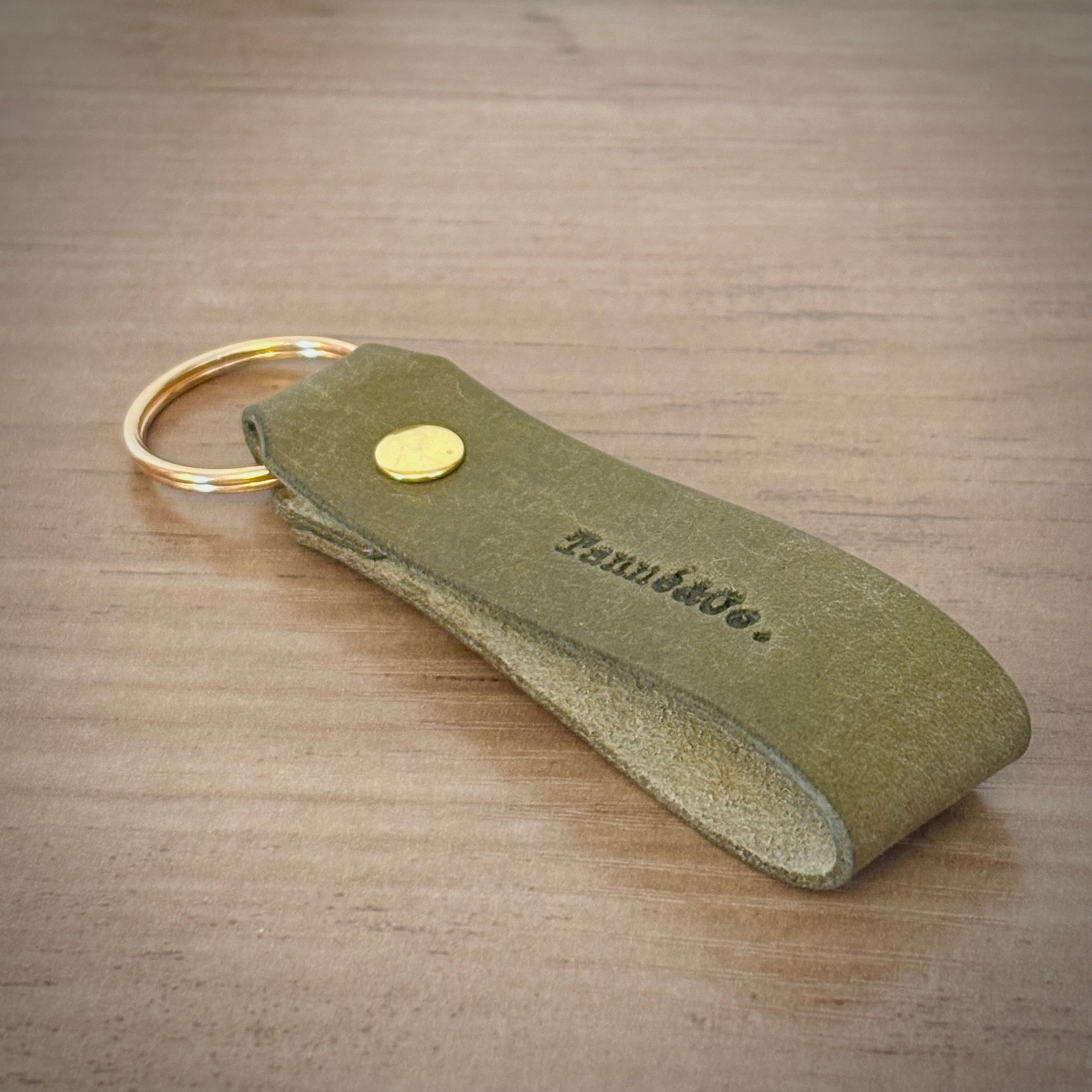 Leather Keychain – Handcrafted Design | Sage