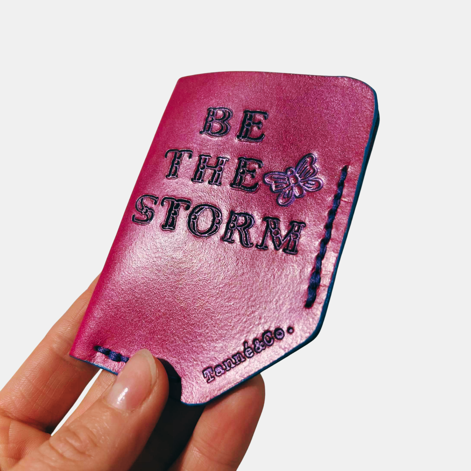 Leather Card Holder – Minimalist Single Pocket | Be The Storm